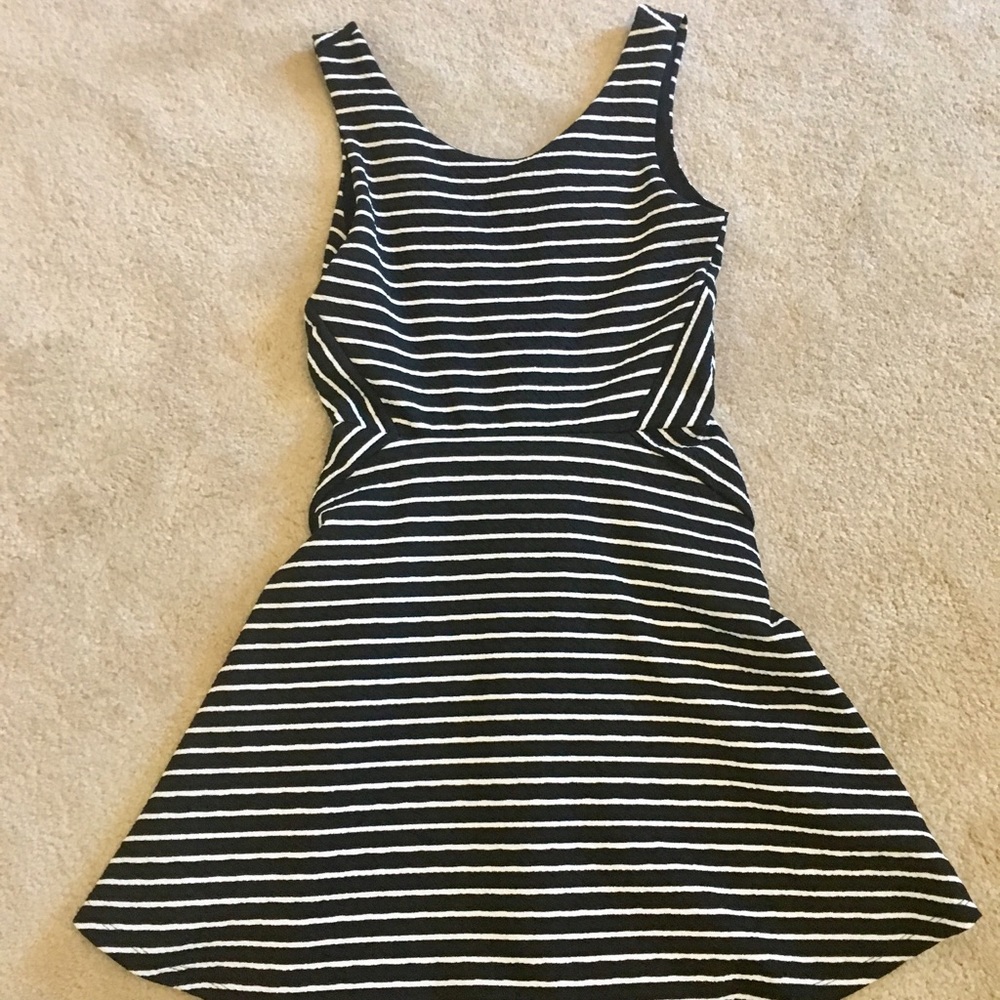 XOXO striped A-line dress